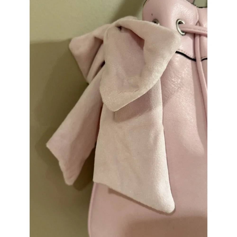 Juicy Couture Crown Tote Bag Chiffon Pink Faux‎ Leather Crystal JC Crest HTF